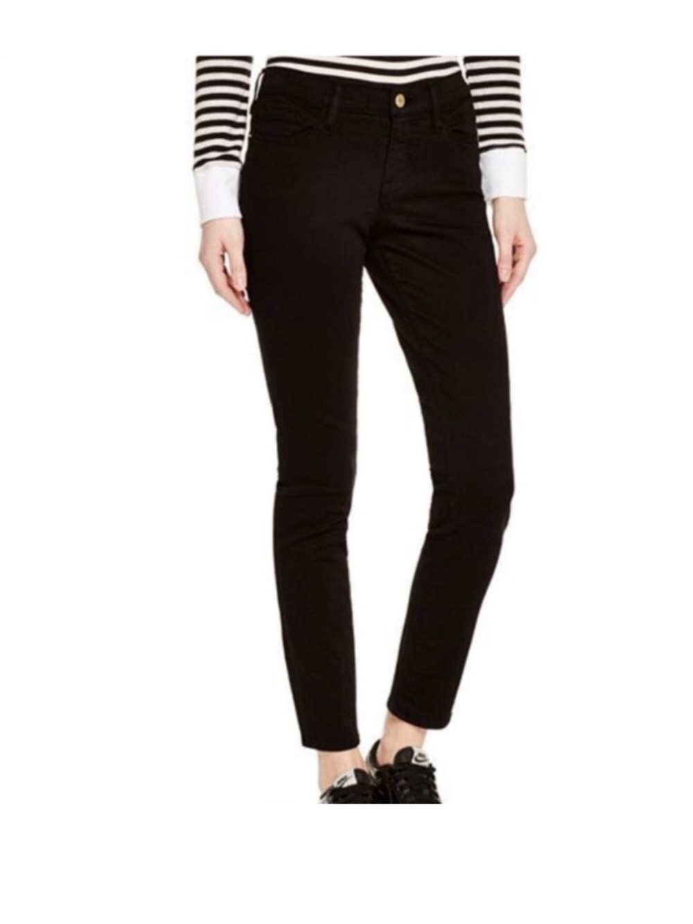 FRAME Denim L’homme Skinny Jeans Washed Black Women’s 28 High Rise Jean Minimal